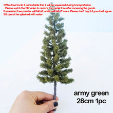 Load image into Gallery viewer, Miniature Pine Tree Model Wire Trunk 10-28cm for Diorama, Railway Scenery, Landscape Layout