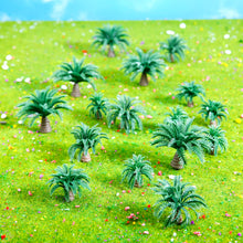 Load image into Gallery viewer, 20pcs Miniature Dwarf Coconut Palm Trees - Model Train Scenery, Terrarium Supply