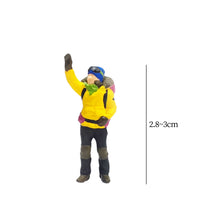 Load image into Gallery viewer, Miniature Mountain Hiking & Ice Climbing Figures 1:64 Scale Model Scenery Supplies