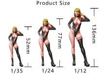Load image into Gallery viewer, Sexy Racing Girl Unpainted Resin Figure 1/35 1/24 1/12 Scale Unassembled Model