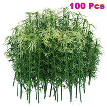 Load image into Gallery viewer, 100 pcs 6cm/8cm/10cm Miniature Bamboo Tree Models Train Railway Accessories Forest Fairy Garden Landscape Terrarium Diorama Craft Supplies