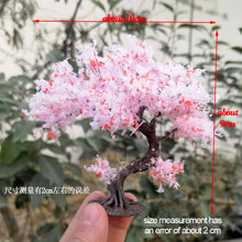 Load image into Gallery viewer, 10/15/20cm Miniature Sakura Cherry Blossom Wire Tree Model Dollhouse Fairy Garden DIY Scenery Landscape Terrarium Diorama Craft Supplies