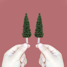 Load image into Gallery viewer, 2 pcs 7.5-30cm Miniature Spruce Tree Pine Model G HO N Scale DIY Sand Table Train Railway Scenery Landscape Terrarium Diorama Craft Supplies