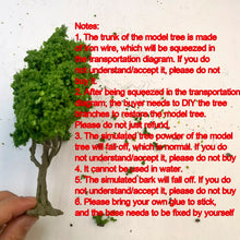 Load image into Gallery viewer, 10/15/18/23/28cm Miniature White Flowering Green Tree Model Train Railway Layout Dollhouse Garden Landscape Terrarium Diorama Craft Supplies