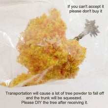 Load image into Gallery viewer, 10/15/23/28cm Miniature Yellow Maple Wire Tree Model Railway Layout Accessories DIY Landscape Dollhouse Terrarium Diorama Craft Supplies