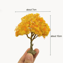 Load image into Gallery viewer, 10/15/23/28cm Miniature Yellow Maple Wire Tree Model Railway Layout Accessories DIY Landscape Dollhouse Terrarium Diorama Craft Supplies