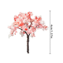 Load image into Gallery viewer, Miniature Flower Tree Models 4cm | Multi-Color Plastic Trees | Model Railway Diorama Craft Supplies