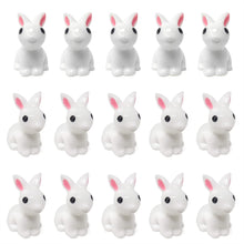 Load image into Gallery viewer, 10/20/50 pcs Miniature White Rabbit Bunny Animal Figure Models Dollhouse Landscape Fairy Garden Accessories Terrarium Diorama Craft Supplies
