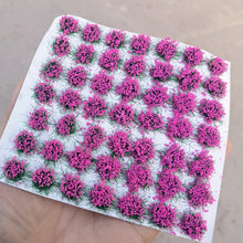 Load image into Gallery viewer, 49 pcs Miniature Flower Cluster Grass Tufts Models Sand Table Dollhouse Fairy Garden Landscape Terrarium Diorama Craft Supplies
