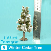 Load image into Gallery viewer, 11/13/16/19/24cm Miniature Winter Cedar Wire Tree Model Railway Layout Accessories DIY Landscape Dollhouse Terrarium Diorama Craft Supplies