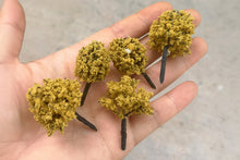 Load image into Gallery viewer, 100pcs Miniature Model Trees Brown Yellow Mixed Sizes for Diorama, Railway Scenery