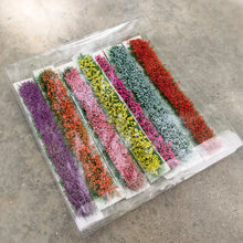 Load image into Gallery viewer, 7pcs Miniature Flower Grass Tufts Strip Model for Diorama Scenery, Wargaming, Railway Layouts, Landscape Decor, Dollhouse, Craft Supplies