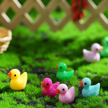 Load image into Gallery viewer, 100 pcs Mixed Miniature Little Duck Model Glow in Dark DIY Dollhouse Landscape Fairy Garden Accessories Terrarium Diorama Craft Supplies
