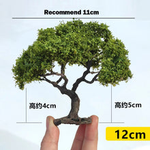 Load image into Gallery viewer, 12/15/20/25cm Miniature Green Oak Wire Tree Model Railway Accessories DIY Scene Garden Landscape Dollhouse Terrarium Diorama Craft Supplies