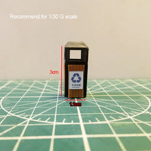 Load image into Gallery viewer, 4pcs Miniatures Plastic Garbage Bins 1/30 G Scale Trash Can Model Set for Diorama Scenery Railway Layout Building and Sand Table