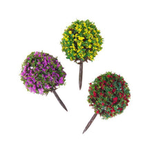 Load image into Gallery viewer, 30 pcs Miniature Ball Shaped Flower Tree 1:100 Models Railway Accessories Forest Fairy Garden Landscape Terrarium Diorama Craft Supplies