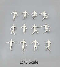 Load image into Gallery viewer, Unpainted Miniature Footballer People Figures 1:75 Scale for Model Making Diorama Craft20pcs Unpainted Miniature Footballer Figures, 1:75 Scale Diorama Model E Supplies (20pcs)