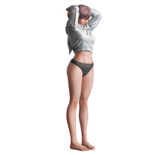Load image into Gallery viewer, Female Resin Figure – Unpainted Model Kit with Tied Hair 1/35, 1/24, 1/12 Scale – DIY Craft Supply