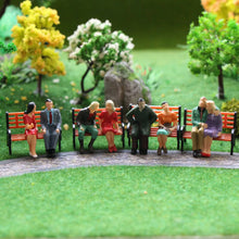 Load image into Gallery viewer, 25 pcs Miniature Sitting Seated Passenger People Different Poses 1:48 Figure O Scale Model Train Railway Scene Accessories Diorama Supplies