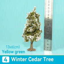 Load image into Gallery viewer, 11/13/16/19/24cm Miniature Winter Cedar Wire Tree Model Railway Layout Accessories DIY Landscape Dollhouse Terrarium Diorama Craft Supplies