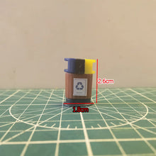 Load image into Gallery viewer, 4pcs Miniatures Plastic Garbage Bins 1/30 G Scale Trash Can Model Set for Diorama Scenery Railway Layout Building and Sand Table