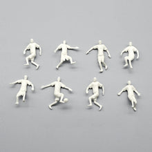 Load image into Gallery viewer, 20 pcs Miniature Football Soccer Players Sports People Unpainted Figure 1/75 1/50 Scale Models Layout Scenery Accessories Diorama Supplies