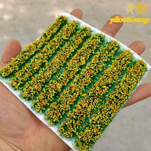 Load image into Gallery viewer, 7pcs Miniature Flower Grass Tufts Strip Model for Diorama Scenery, Wargaming, Railway Layouts, Landscape Decor, Dollhouse, Craft Supplies