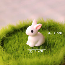 Load image into Gallery viewer, 10/20/50 pcs Miniature White Rabbit Bunny Animal Figure Models Dollhouse Landscape Fairy Garden Accessories Terrarium Diorama Craft Supplies