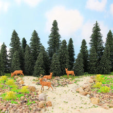 Load image into Gallery viewer, 20/30/40/50 pcs Miniature Green Pine Tree Model N HO O Scale Train Railway Accessories Forest Landscape Terrarium Diorama Craft Supplies
