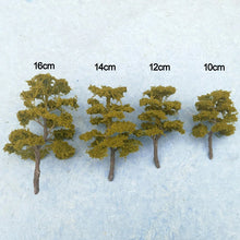 Load image into Gallery viewer, 10/12/14/16cm Miniature Army Green Pine Tree Model Train Railway DIY Scenery Dollhouse Garden Landscape Terrarium Diorama Craft Supplies
