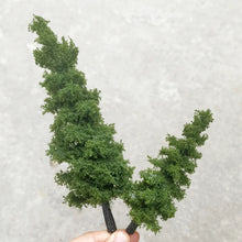 Load image into Gallery viewer, 14/21cm Miniature Pine Tree model DIY Sand Table Train Railway Scenery Fairy Garden Landscape Terrarium Diorama Craft Supplies