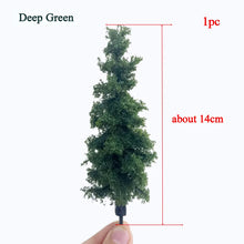 Load image into Gallery viewer, 14/21cm Miniature Pine Tree model DIY Sand Table Train Railway Scenery Fairy Garden Landscape Terrarium Diorama Craft Supplies