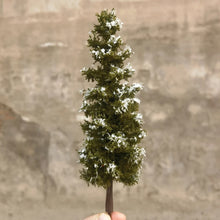 Load image into Gallery viewer, 14/20cm Miniature Snowy Cedar Tree model DIY Sand Table Train Railway Scenery Fairy Garden Landscape Terrarium Diorama Craft Supplies