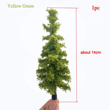 Load image into Gallery viewer, 14/21cm Miniature Pine Tree model DIY Sand Table Train Railway Scenery Fairy Garden Landscape Terrarium Diorama Craft Supplies