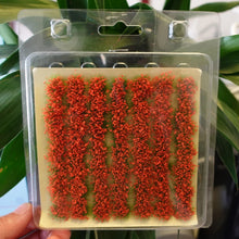 Load image into Gallery viewer, 7pcs Miniature Flower Grass Tufts Strip Model for Diorama Scenery, Wargaming, Railway Layouts, Landscape Decor, Dollhouse, Craft Supplies
