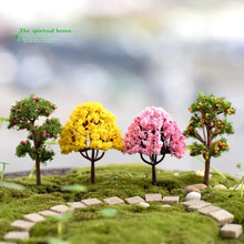 Load image into Gallery viewer, 5 pcs 4cm Miniature Flower Tree Model Train Railway Accessories Fairy Garden Landscape Terrarium Diorama Craft Supplies