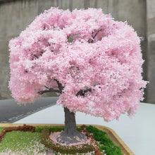 Load image into Gallery viewer, 10/15/25cm Miniature Cherry Blossom Tree Model G Scale Train Railway Accessories Fairy Garden Landscape Terrarium Diorama Craft Supplies