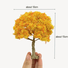 Load image into Gallery viewer, 10/15/23/28cm Miniature Yellow Maple Wire Tree Model Railway Layout Accessories DIY Landscape Dollhouse Terrarium Diorama Craft Supplies