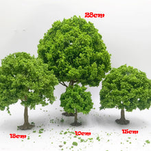 Load image into Gallery viewer, 10/15/18/23/28cm Miniature Green Tree Model Train Railway Layout Forest Scenery Dollhouse Garden Landscape Terrarium Diorama Craft Supplies