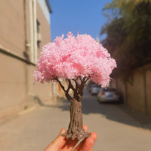 Load image into Gallery viewer, 10/15/25cm Miniature Cherry Blossom Tree Model G Scale Train Railway Accessories Fairy Garden Landscape Terrarium Diorama Craft Supplies