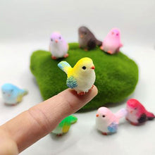 Load image into Gallery viewer, 8 pcs Miniature Cute Sparrow Bird Animal Resin Figure Models Toys Landscape Garden Scenery Layout Scene Accessories Diorama Supplies
