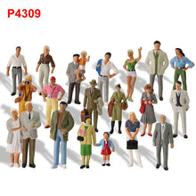 Load image into Gallery viewer, 20pcs Miniature People Figures, O Scale 1:43 Model Railway Diorama Supplies