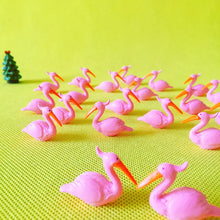 Load image into Gallery viewer, 10pcs Mini Flamingo Resin Figurines Cute Bird Miniatures for Fairy Garden, Terrarium, Dollhouse, Aquarium, Bonsai & DIY Craft Decoration