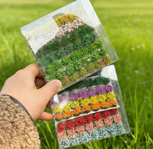 Load image into Gallery viewer, 98pcs Miniature Flower Grass Tufts Mixed Colors 8mm Model Diorama Scenery Railway Wargame Terrain DIY Landscape Supply