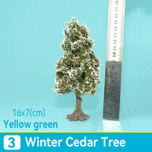 Load image into Gallery viewer, 11/13/16/19/24cm Miniature Winter Cedar Wire Tree Model Railway Layout Accessories DIY Landscape Dollhouse Terrarium Diorama Craft Supplies