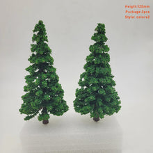 Load image into Gallery viewer, Miniature Pine Trees 120mm Model Landscape Scenery for Train Railway Diorama Craft Supplies (2pcs)