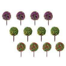 Load image into Gallery viewer, 30pcs Miniature Ball Flower Trees, 1:100 Scale Model Railway Scenery