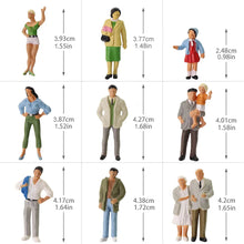 Load image into Gallery viewer, 20pcs Miniature People Figures, O Scale 1:43 Model Railway Diorama Supplies