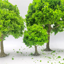 Load image into Gallery viewer, 10/15/18/23/28cm Miniature Green Tree Model Train Railway Layout Forest Scenery Dollhouse Garden Landscape Terrarium Diorama Craft Supplies