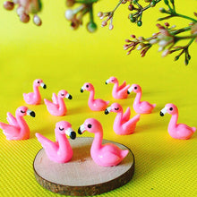 Load image into Gallery viewer, 10pcs Mini Flamingo Resin Figurines Cute Bird Miniatures for Fairy Garden, Terrarium, Dollhouse, Aquarium, Bonsai & DIY Craft Decoration
